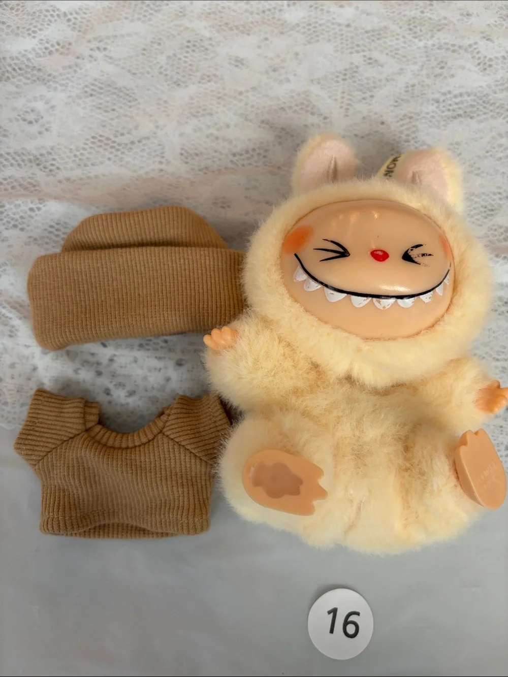 #16, Two Piece CC Logo Outfit Brown Color For Labubu Doll(No Doll)